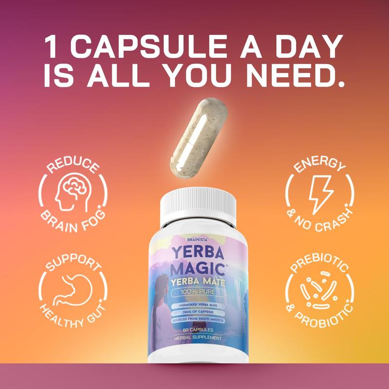 Yerba Magic Kapseln – Pure Yerba Mate & 5-in-1-Supermischung | Natürliche Energie