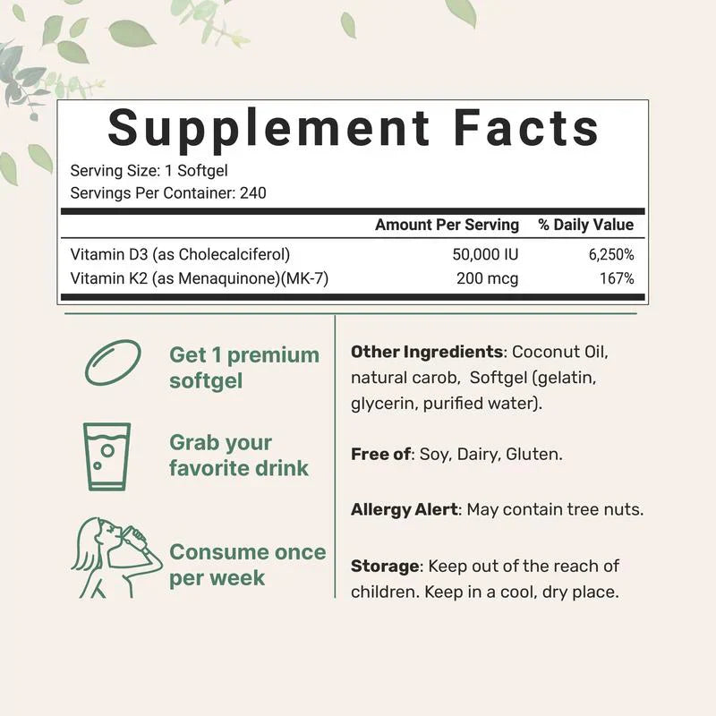 Vitamin D3 K2-Weichkapseln