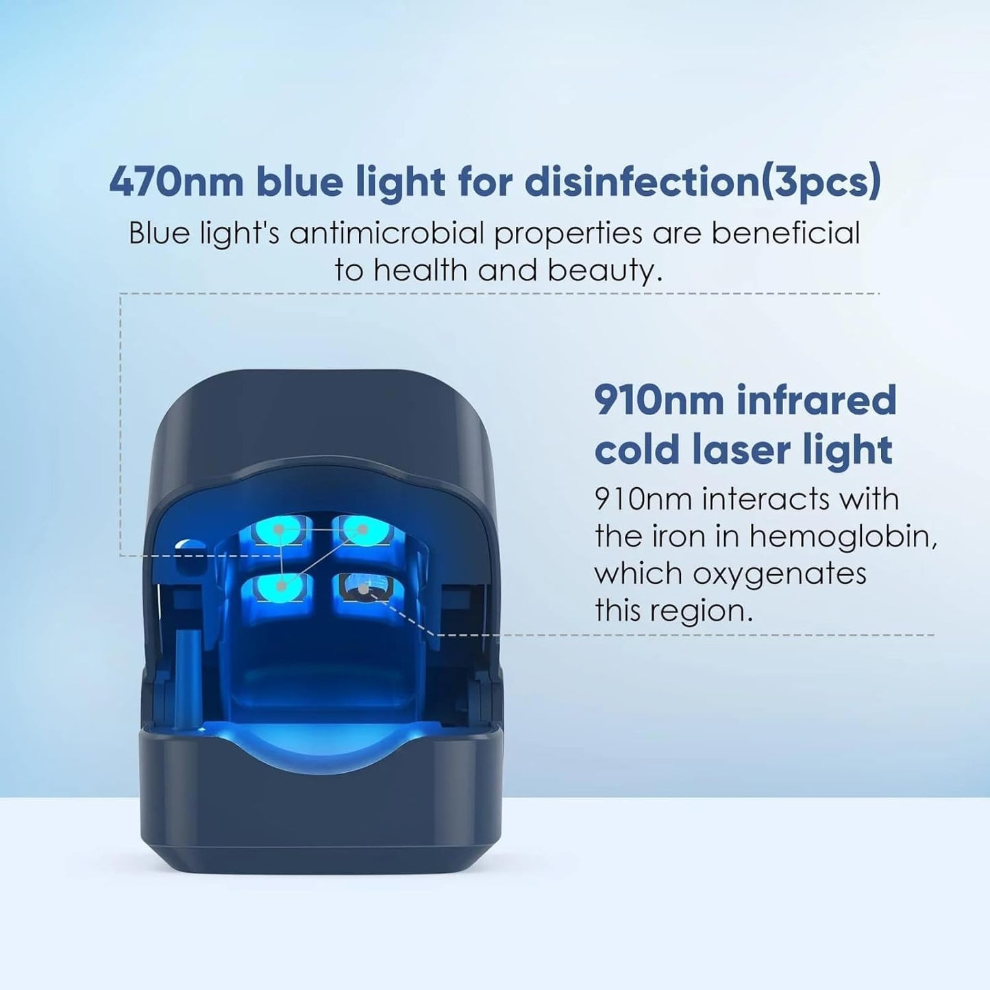 Revolutionäres, hocheffizientes Lichttherapiegerät für Zehennagelerkrankungen, Lichttherapie bei Nagelpilz, Nagelreinigung und -pflege (1 Stück)