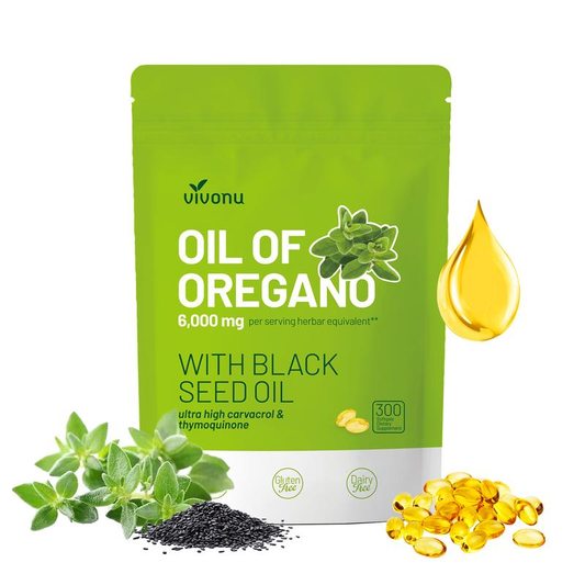 Oreganoöl mit Schwarzkümmelöl (300 Kapseln) | Natürliche Antioxidantien | Nährstoffunterstützung | Hochwirksames pflanzliches Nahrungsergänzungsmittel