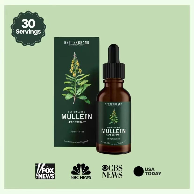 BetterLungs Königskerzenblätter- & Chlorophyll-Extrakt-Tropfen zur Lungenentgiftung, Nahrungsergänzungsmittel