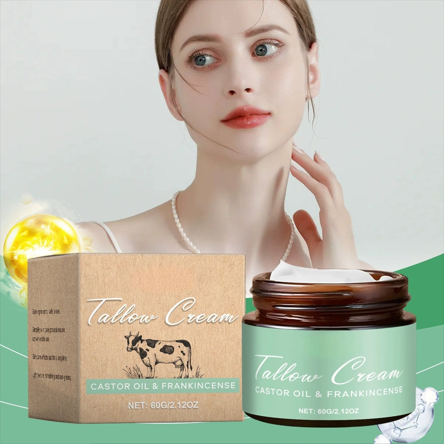 🌿 Bio-Talgbalsam mit Rizinusöl und Weihrauch für natürliche Hautpflege und Feuchtigkeitsversorgung ✨